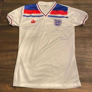 Authentic 1980-1983 England soccer home jersey, Small